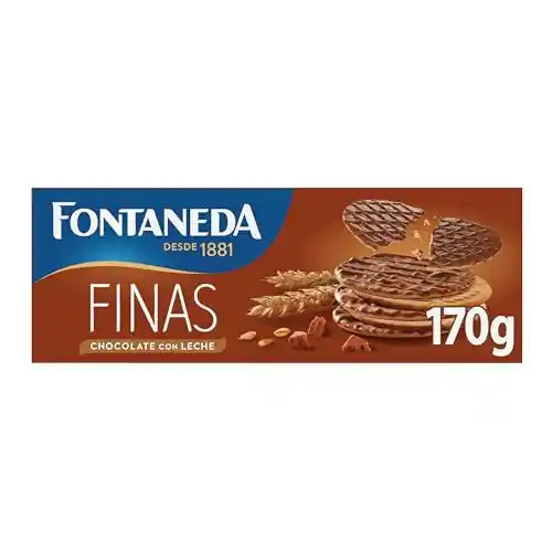 Fontaneda Digestive Finas Chocolate Leche, Galleta, 170 Gramo