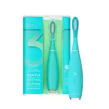FOREO ISSA mini 3 Summer Sky, Cepillo de dientes sónico 4 en 1, filamentos de silicona y polímero PBT, cabezal de cepillado remplazable para 6 meses, 265 usos por carga USB, garantía de 2 años