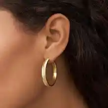 FOSSIL Pendientes para Mujer en Acero Inoxidable o Semipreciosos con Cierre de Palanca, Amarillo Dorado