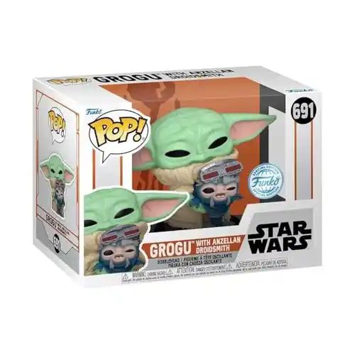 Funko Pop! The Mandalorian - Grogu w/Anzellan Droidsmith - Exclusivo Amazon