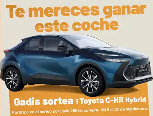 Gadis sortea Toyota C-HR Hybrid (sorteo por compra)