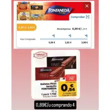 galletas fontaneda chocolate por 0,89€ (cuentas seleccionadas Carrefour)