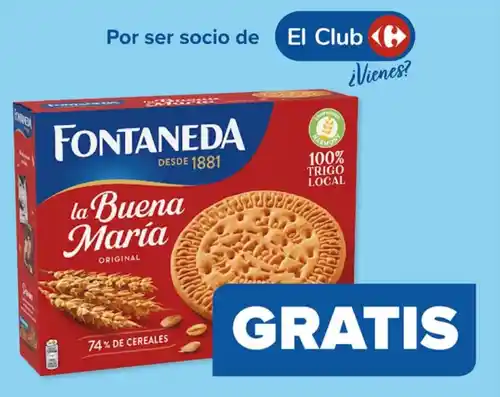 Galletas fontaneda gratis en Carrefour (por compras)