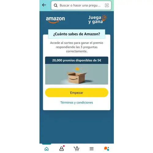 Gana 5€ con Amazon (Cuentas seleccionadas)