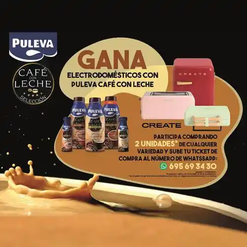 Gana electrodomésticos con Puleva Café con leche (Sorteo por compra)