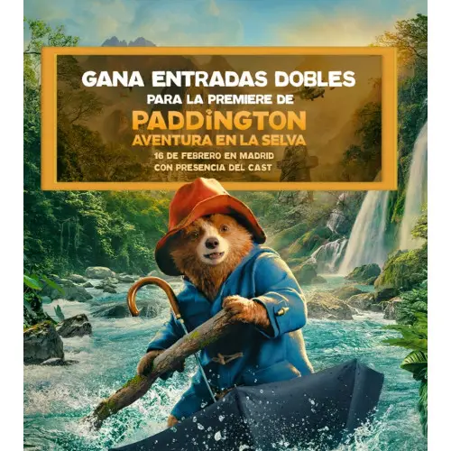 Gana entrada doble para la Premiere de Paddington: Aventura En La Selva en Madrid (sorteo - Sony)