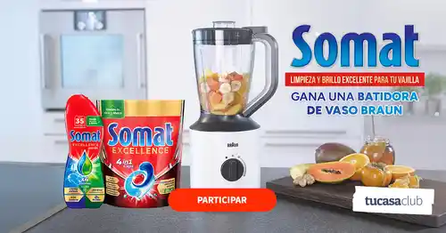 Gana una batidora de vaso Braun con Somat (Sorteo por compra)