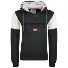 Geographical Norway Fago Men Hood Sudadera con Capucha, Noir, L para Hombre