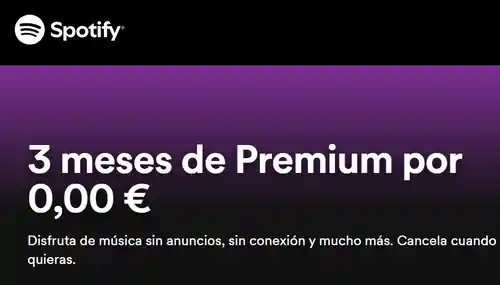 SPOTIFY Gratis durante 3 meses