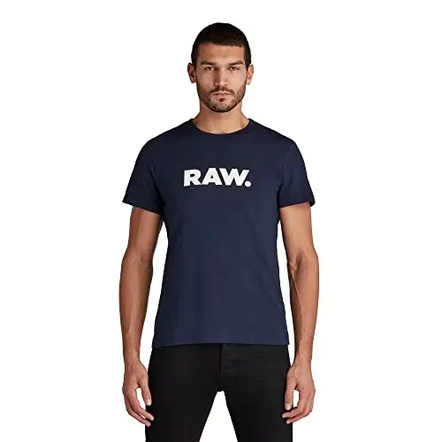 G-Star Para Hombre Camiseta Holorn R, Azul (sartho blue D08512-8415-6067), XL