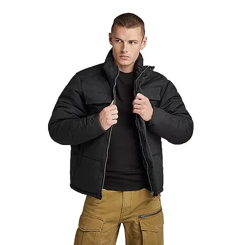 G-Star Para Hombre Chaqueta Foundation Padded, Negro (dk black D22886-D419-6484), T.L