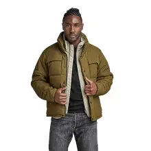 G-Star Para Hombre Chaqueta Foundation Padded, Verde (dark olive D22886-D419-C744), T. M