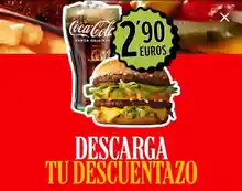 Hamburguesa + Refresco por 2,90€ en McDonalds y sorteo de premios (Cupón)