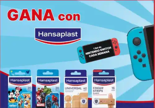 Hansaplast sortea 5 packs Nintendo Switch (sorteo por compra)