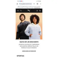 HASTA 50% DE DESCUENTO en la web de PUMA