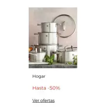 Hasta 50% en hogar en el corte ingles