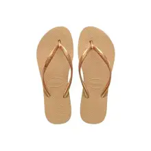 Havaianas Slim Flatform, Sandalias Mujer, Golden, 35/36