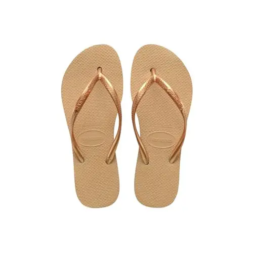 Havaianas Slim Flatform, Sandalias Mujer, Golden, 35/36