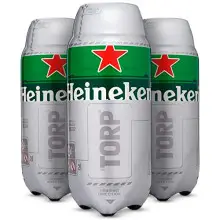 Heineken Cerveza Lager Barril Torp Pack, 5 x 2L