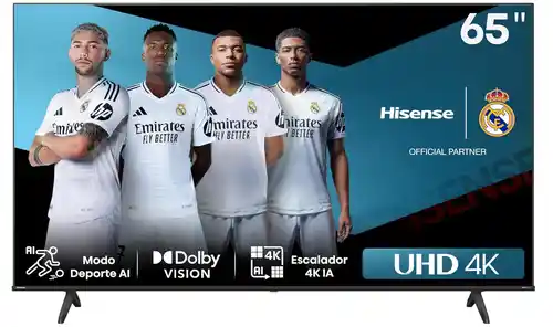 Hisense 65A6N - UHD 4K,VIDAA Smart TV, 65 Pulgadas, Dolby Vision, Modo Juego Plus, DTS Virtual X, Control por Voz.