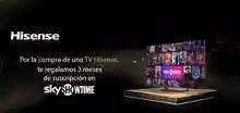 Hisense suscripción 3 meses a Sky Showtime (por compra TV)