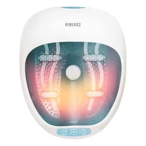 Homedics Bañera Spa masajeador para Pies 4 en 1, Hidromasaje para pies, Terapia Magnética, Vibración y Calor, Accesorios pedicura