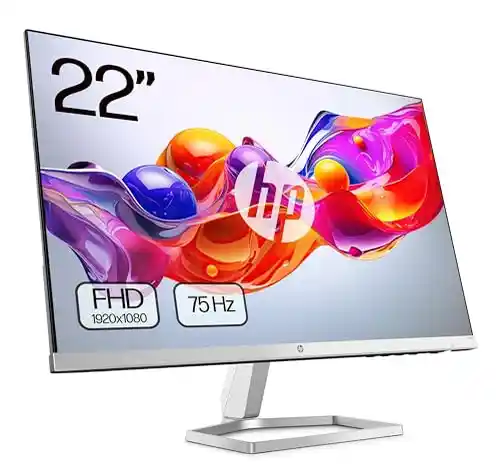 HP M22f – Monitor de 22" Full HD (1920 x 1080,75Hz, 5ms, IPS LED, 16:9, AMD FreeSync, HDMI,VGA, Antirreflejo, Eye Ease, Inclinación Ajustable, Pasacables) Negro