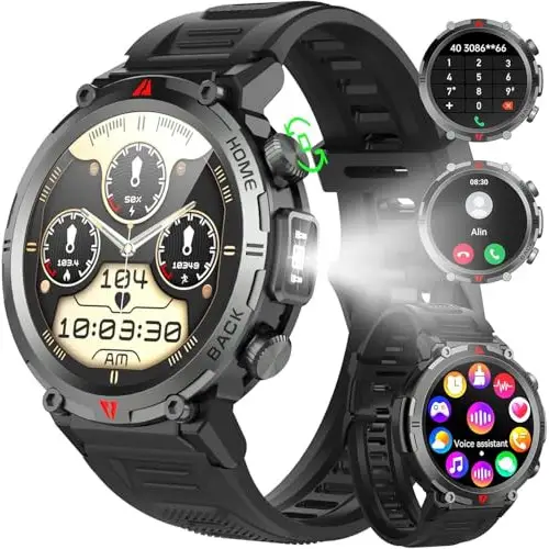 IFMDA Reloj Inteligente Hombre con Llamada Bluetooth - 145" Smartwatches con Podómetro,Ritmo Cardíaco,Sueño,SpO2 Monitor,110+ Modos Deportivos,Impermeable Relojes Hombres para iOS Android