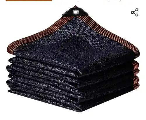 Red de Sombra Exterior, Malla Sombra Exterior 90% UV Red de Sombra con Ojales, (Negro-1.5x6m)