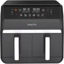 Instant Pot: Freidora de Aire Vortex Dual Truffle: Grande 8 L, Tamaño familiar, Doble cesta de 4 L, 8 en 1, Deshidratar alimentos, Parrilla, Hornear, Asar, Recalentar, Antiadherente, Fácil de limpiar