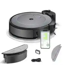 iRobot Roomba Combo i5 Robot Aspirador y friegasuelos 2en1 con depósito Mixto - Cepillos Goma y sensores de Suciedad - Ideal Mascotas -Limpia por habitación -Recarga y reanuda -Control por Voz y App
