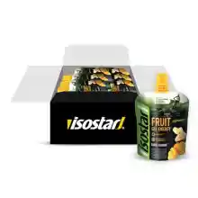 24 unidades Isostar Actifood Gel Energético, Rico en Vitaminas C, E y Fuente de Vitamina B1, Sabor Exotic, 90g,