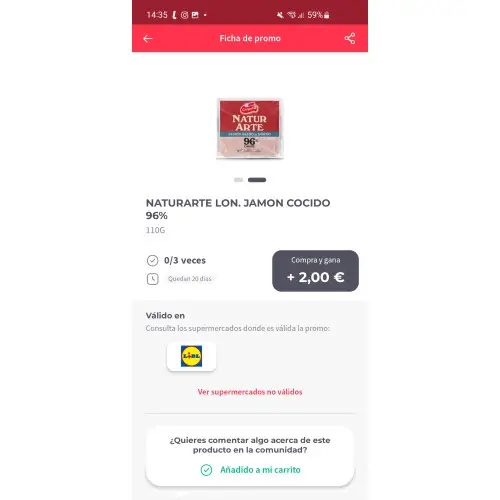 Jamon y/o pavo casi GRATIS con Gelt y Lidl (Segmentado)
