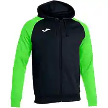 Joma Academy IV Sudadera con Capucha, Hombre, Negro-Verde Fluor, L