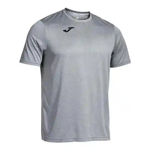 Joma Camiseta Deportiva Manga Corta Hombre, Ligera y Transpirable para Todo Tipo de Deporte, Combi , S, Gris Melange