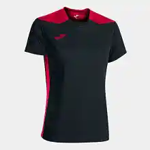 Joma Mujer Camiseta Manga Corta Championship Vi Negro Rojo