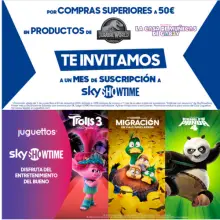 Juguettos te ofrece 1.000 suscripciones a SkyShowtime (Por compra superior a 50 €)