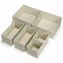 6 cajas de almacenamiento para ropa interior, plegables