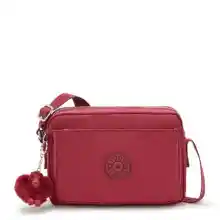 Kipling ABANU M, Bandolera Mediana, 9 x 80 x 38 cm, Funky Red, Rojo