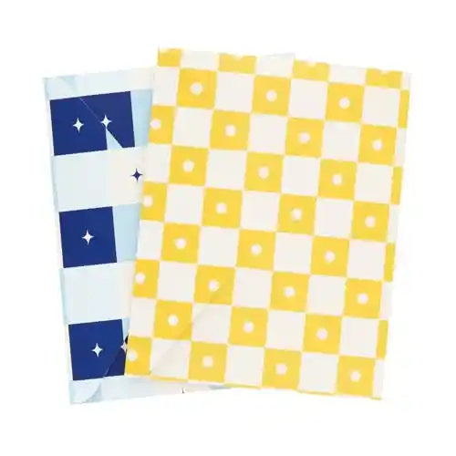 Kokonote Set Carpetas cartón Akalia - Portadocumentos bolsillo interior, portafolios A4 distintos diseños