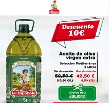 La Española código descuento 10€ en aceite