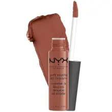 Labial Nyx Acabado cremoso mate, Color ultrapigmentado, Larga duración, Fórmula vegana, Tono: Leon