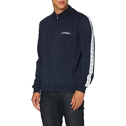 Lamborghini Felpa Multi-Logo Sudadera, Blue Achelous, S para Hombre