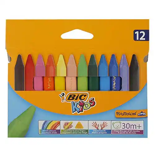 Lápices de color BIC Plastidecor, pack de 12 unidades
