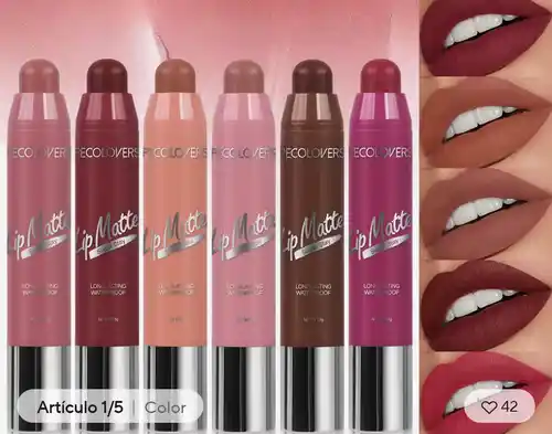 Lápiz labial mate