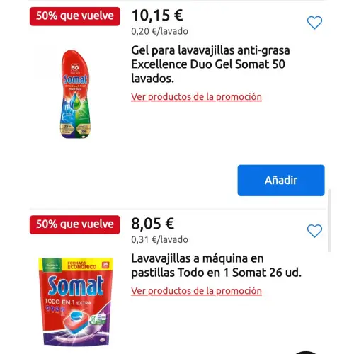 Lavavajillas somat por 1€ solo hoy en Carrefour