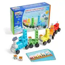 Learning Resources Numberblocks Tren expreso, Juego con Actividades de Cubos MathLink, 3-6, Trenes de Juguete con 10 Actividades de matemáticas, Cubos para Contar de Numberblock, Preescolar