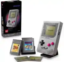LEGO 72046 Game Boy con cartuchos de Zelda y Super Mario Land.