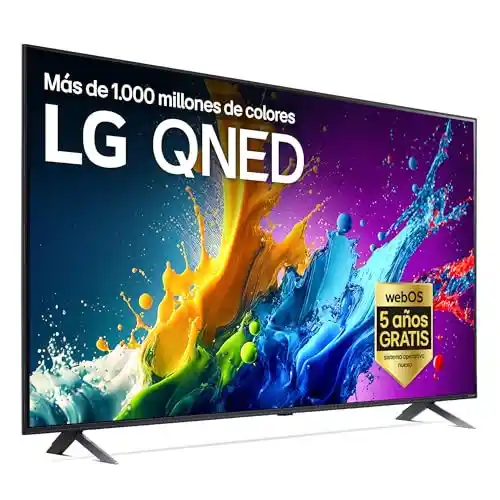 LG 55QNED80T6A 55", 4K QNED, Smart TV, HDR10, WebOS24, Serie 80, Procesador Potente e Inteligente, Dolby Digital Plus, Alexa/Google Assistant, Negro