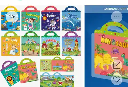 Libro De Pegatinas Reutilizables Para Niños